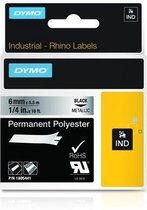 DYMO Rhino industriële Vinyl Labels | 19 mm x 5,5 m | zwarte afdruk op metallic | zelfklevende labels voor Rhino & LabelManager labelprinters