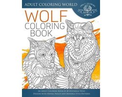 Animal Coloring Books for Adults- Wolf Coloring Book