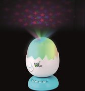 Bo Jungle - Nachtlampje Kinderen - Netstroom of batterijen - Bedlamp Baby - Sterrenhemel plafond Kinderkamer- Met muziek en geluiden - Timer 15 minuten - - Egg Night Light Projector with Music Turquoise