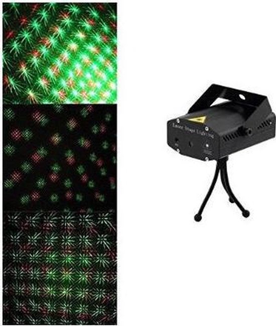 Sluiting Kan niet Mail Mini Laser Stage Lighting rood/groen muziekgestuurd - Zwart | bol.com