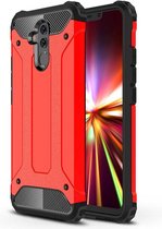 Armor Hybrid Back Cover - Huawei Mate 20 Lite Hoesje - Rood