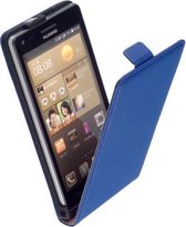 Huawei Ascend P7 Leder Flip Case hoesje Blauw