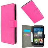 HTC One E8 Wallet Bookcase hoesje Roze