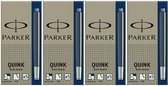 Parker S0116250 inktpatronen - Penvulling - Blauw/Zwart - 4 x 5 stuks