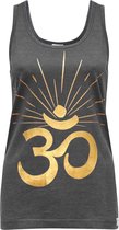 Yoga-Tank-Top "OM sunray" - darkgrey copper XL Loungewear shirt YOGISTAR