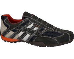 Geox U Snake L SCAM. + MESH herensneaker U4207L C1300 Donkergrijs/Gebroken wit