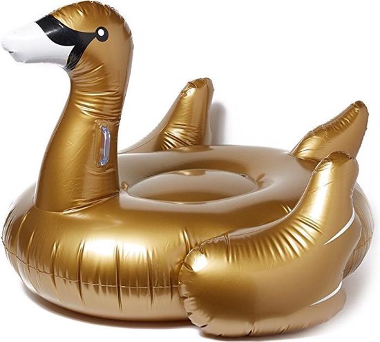 in de buurt ouder metgezel Luxe Opblaasbare Gouden Zwaan XL 138x90cm | Mega Zwaan Opblaasbaar | Zwembad  Speelgoed... | bol.com