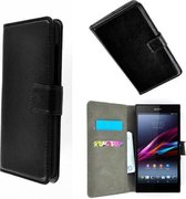 Sony Xperia M2 Aqua Wallet Bookcase hoesje Zwart