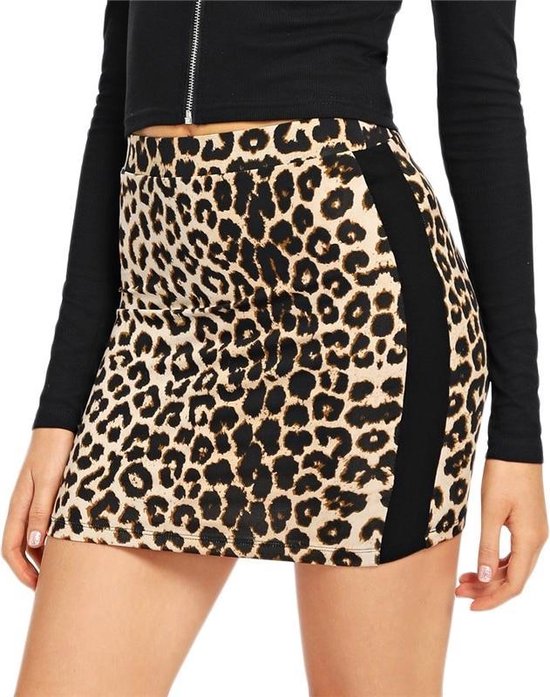 Fashionidea – mooie mini rok met panter print, zachte stretch stof maat one  size XS-M | bol.com