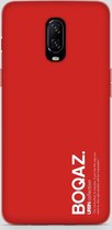 BOQAZ. OnePlus 6t hoesje - Plus hoesje - hoesje URBN mat rood