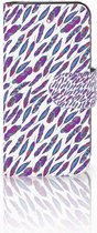 Book Hoesje iPhone SE Feathers Color