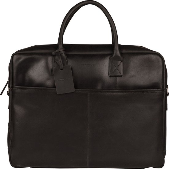 BURKELY Vintage Max Briefcase - Sacoche pour ordinateur portable 17 pouces - Noir
