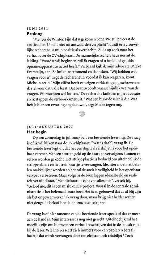 Een pagina met tekst uit een boek. Rechtsboven staat "9".