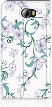 Huawei Y5 2 | Y6 Compact Uniek Standcase Hoesje Blossom White
