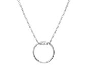 The Jewelry Collection Ketting Rondje 1,3 mm 41 + 4 cm - Zilver