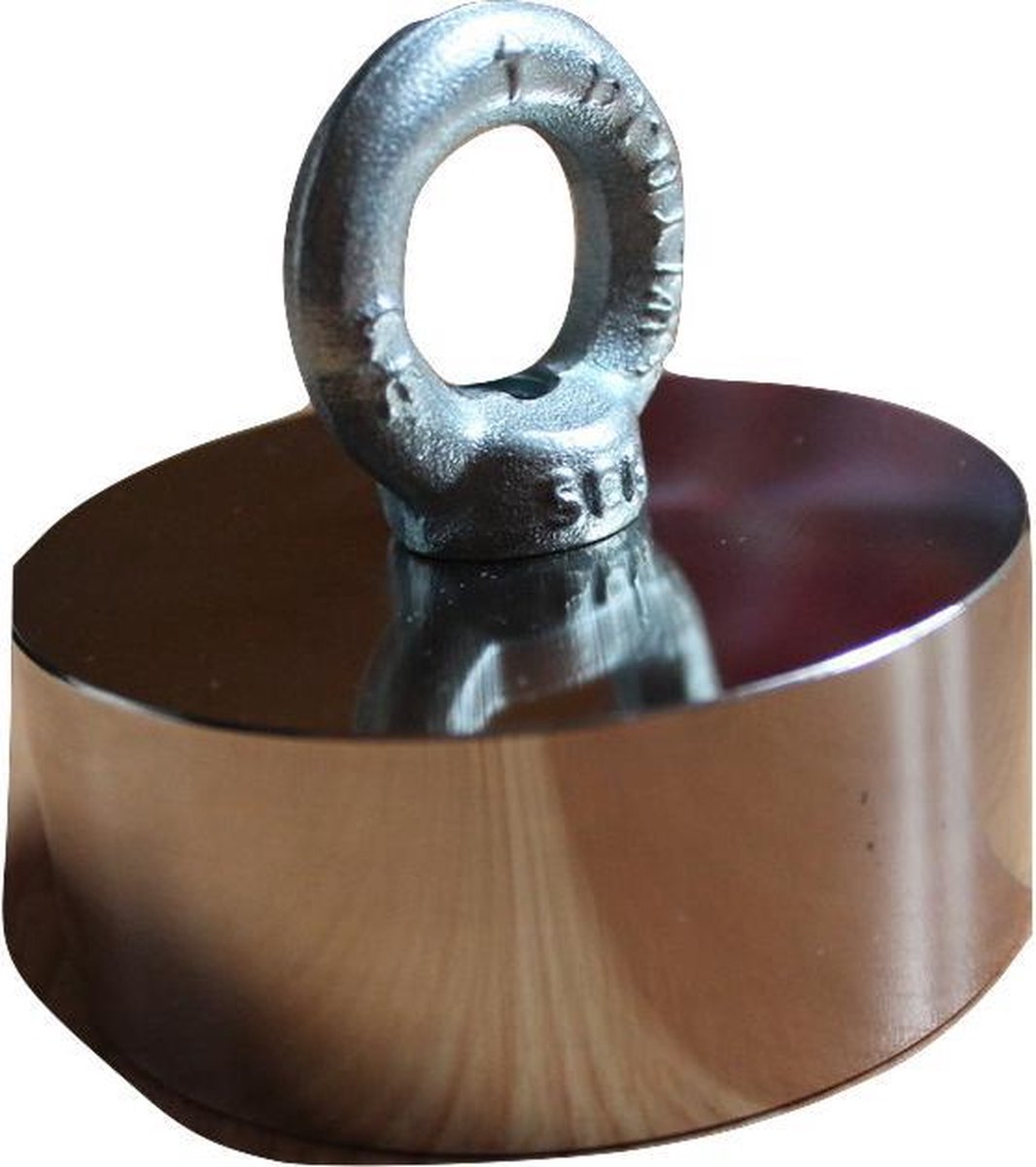 Neodymium Vismagneet 360 kg trekkracht | Plat en groot oppervlak | Nu met gratis touw | Extreem sterke magneetvissen magneet, geschikt voor Magneetvissers met enige ervaring!
