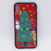 iPhone X – hoes, cover – TPU – kerst – kerstboom tafereel