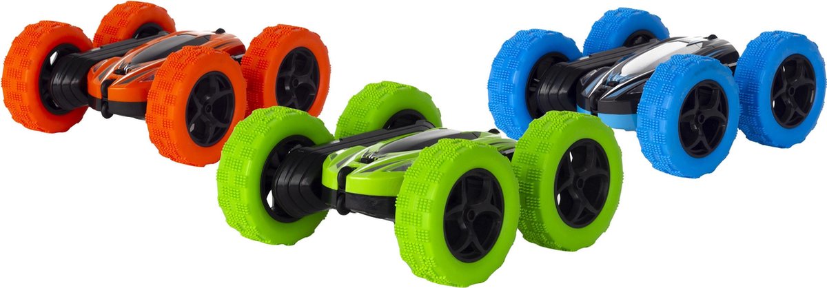 RC bestuurbare StuntAuto stunt car dubbelzijdig 360° rollen draaien spinnen | Blauw — afbeelding 8