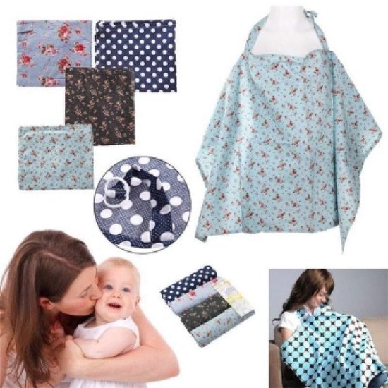 Voedingsdoek - Borstvoeding Doek - Borstvoedingsdoek - Licht Blauw van Mommyz® — afbeelding 4