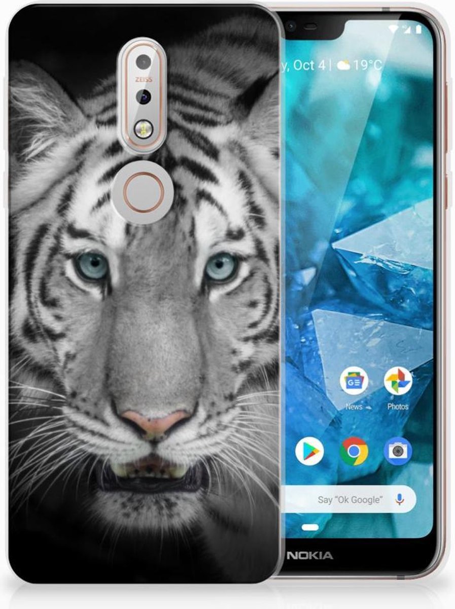 Nokia 7.1 TPU Hoesje Tijger