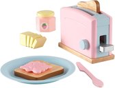 KidKraft Houten Speelgoed Broodrooster Toaster 8-delig Pastel Kleurig