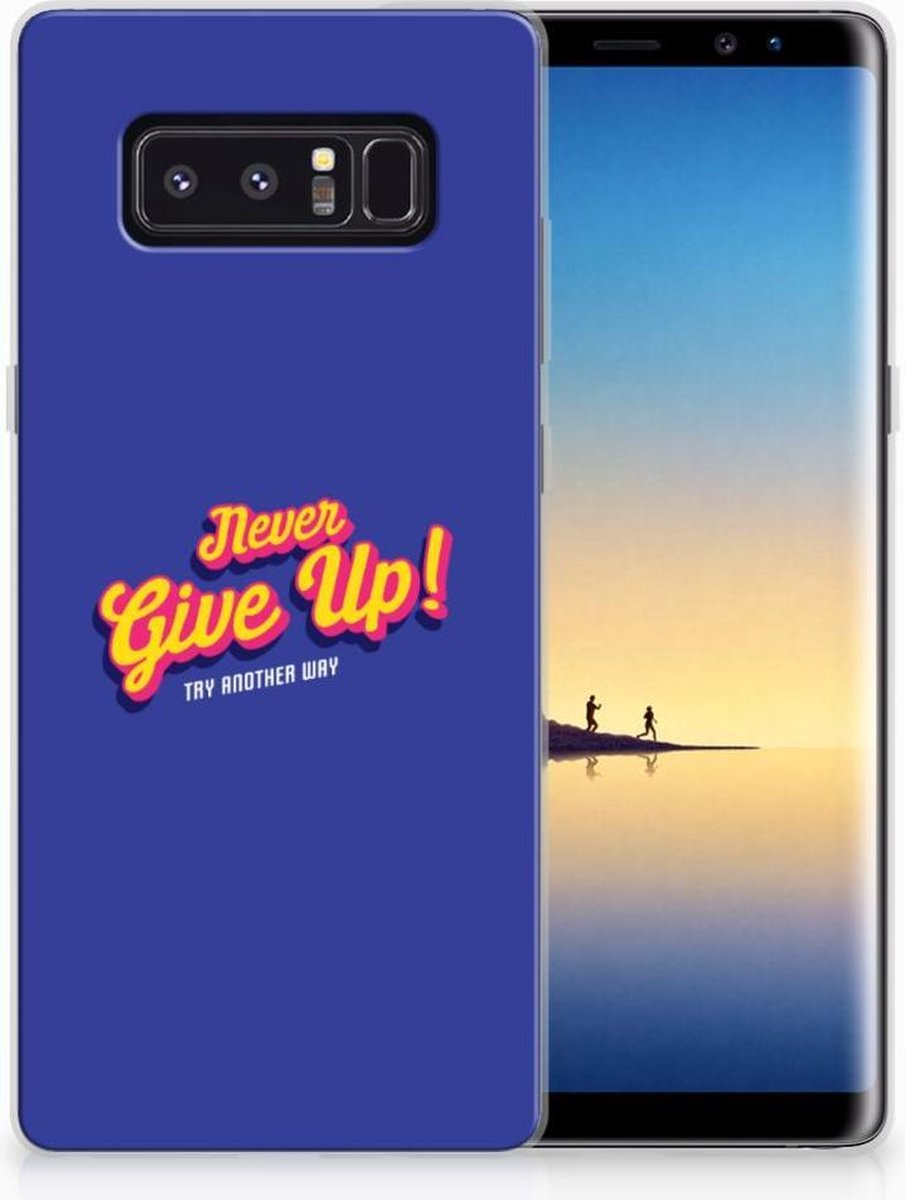 Samsung Galaxy Note 8 Siliconen hoesje met naam Never Give Up