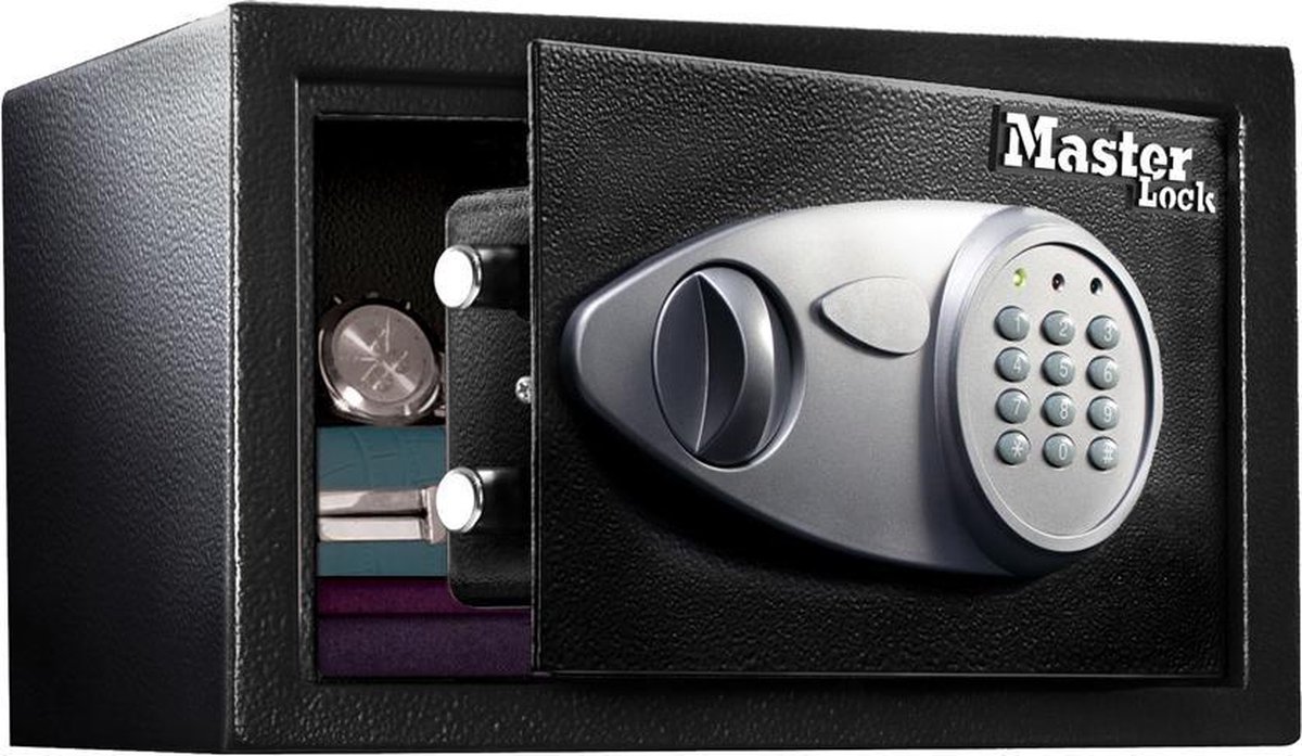 MasterLock Kluis Medium - Met digitaal slot en sleutel - Massief staal - Te verankeren - 220x350x270mm - X055ML