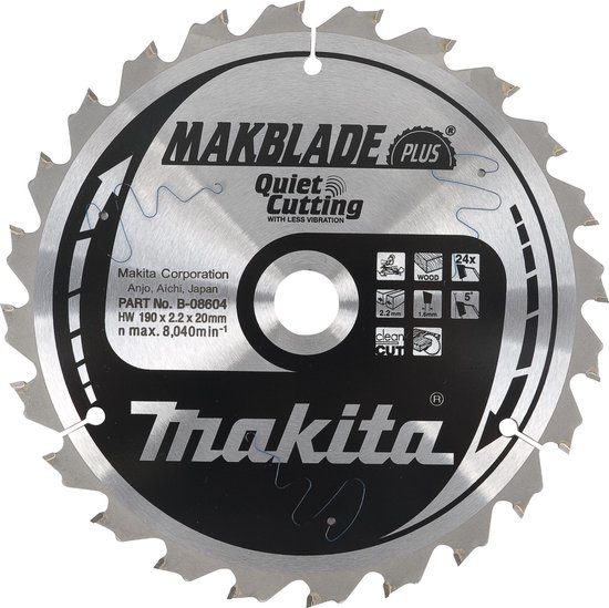 Afkortzaag - Makita Cirkelzaagblad voor Hout | Makblade-Plus | Ø 165mm Asgat 20mm 64T - B-56502