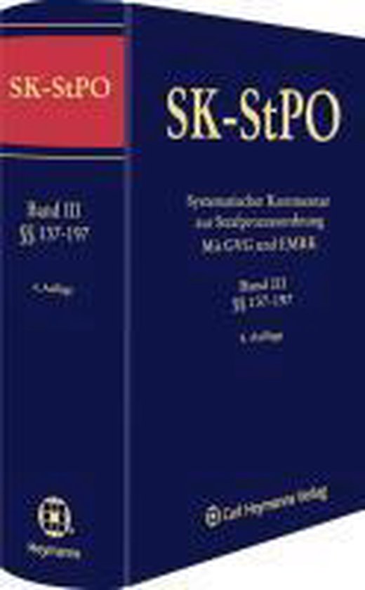 SK-StPO Systematischer Kommentar zur Strafprozessordnung Ban ... - cover