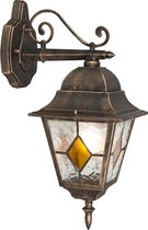 Bol.com QAZQA antigua - Landelijke Wandlamp voor buiten - 1 lichts - D 255 mm - Brons - Buitenverlichting aanbieding