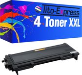 PlatinumSerie® 4 x laser toner XXL black alternatief voor Brother TN2000