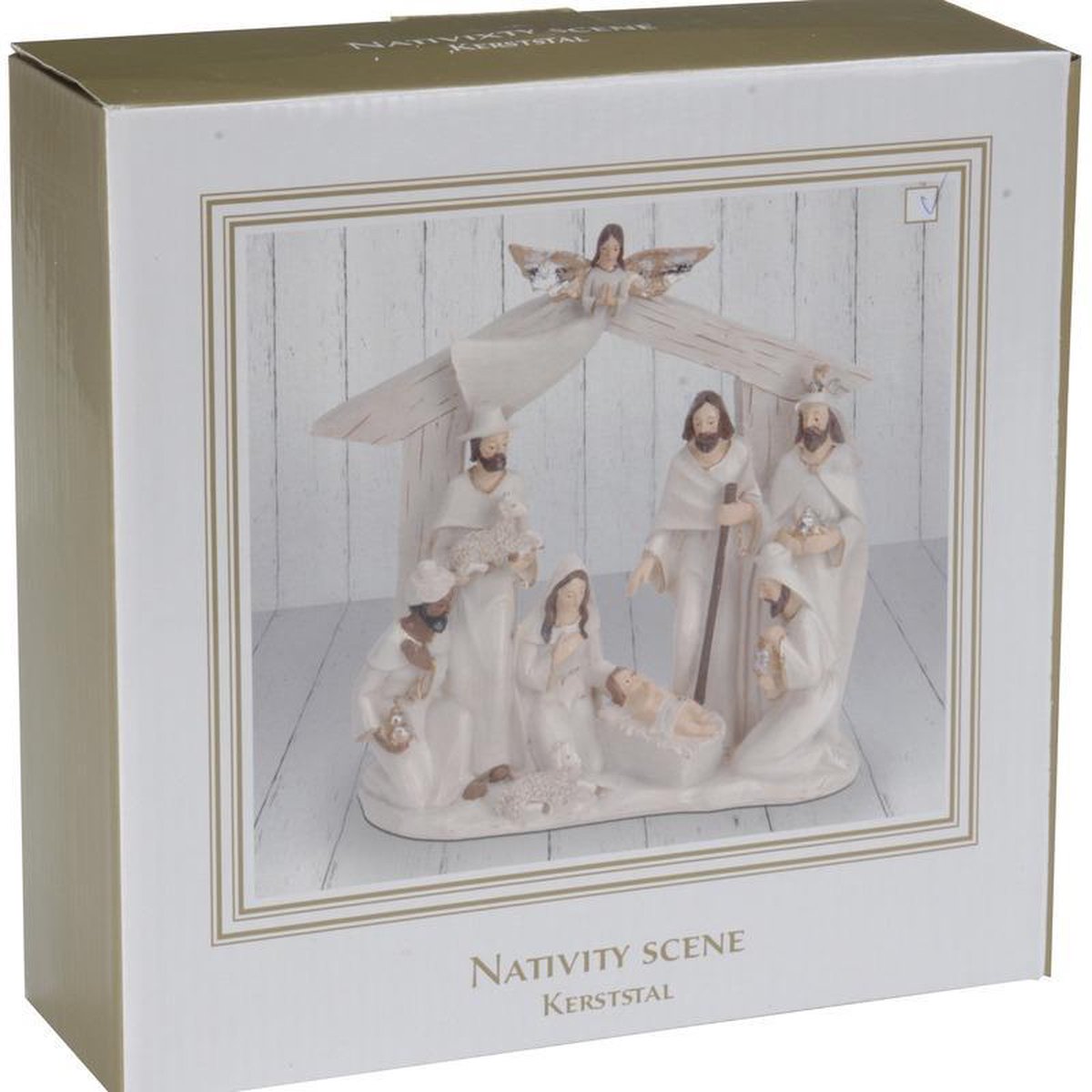 Beige Kerststal Met Kerst Figuren Kerststallen Bol Com