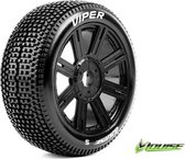 Louise RC - B-VIPER-JA - 1-8 Buggy Bandenset - Gemonteerd - Super Soft - Spaakvelgen Zwart - Zeskant 17mm - L-T3194VB