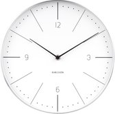 Wall clock Normann numbers white, brushed case