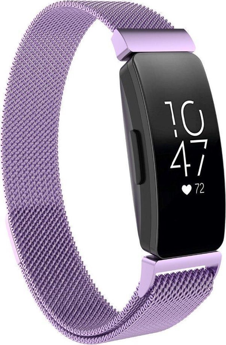 KELERINO. Milanees bandje geschikt voor Fitbit Inspire (HR) - Lila - Large