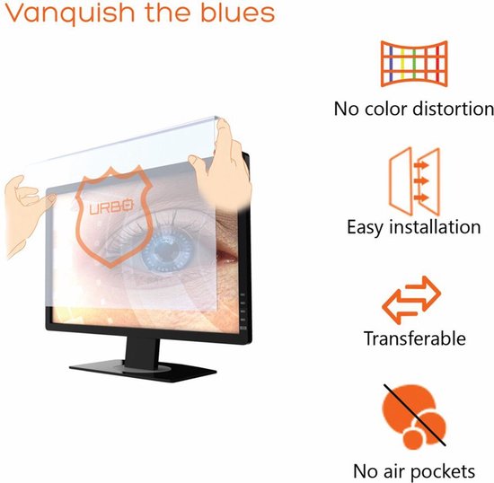 wees stil Poging neus Urbo Anti-Blauw Licht Scherm Filter voor 24" Monitors (op Kantoor en Thuis)  | bol.com