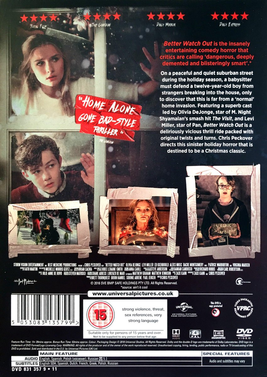 Better Watch Out [DVD] (Dvd), olivia de jonge | Dvd's | bol.com