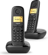 Gigaset A170 Duo Téléphone fixe sans fil DECT/GAP Noir DECT-telefoon Zwart Nummerherkenning