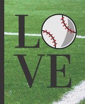 Cute Love Baseball School Composition Notebook