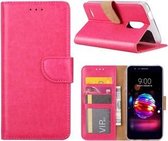 LG K10 2018 portemonnee hoesje - Roze