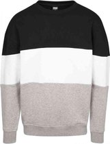 Urban Classics Sweater/trui -S- 3-Tone Oversize Zwart/Grijs