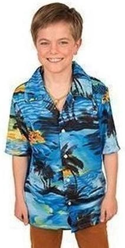 Hawaii blouse/overhemd blauw voor jongens jaar)