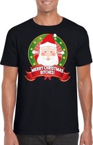 Foute Kerst t-shirt merry christmas bitches voor heren - Kerst shirts L
