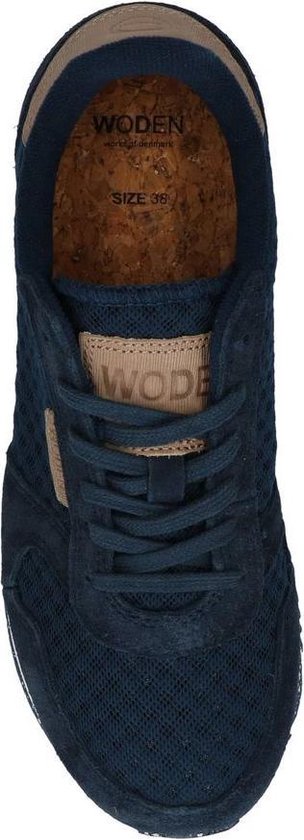 Woden Dames Lage sneakers Ydun Suede Mesh - Blauw - Maat 40 | Bestel nu!