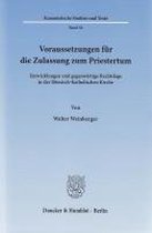 Voraussetzungen Fur Die Zulassung Zum Priestertum