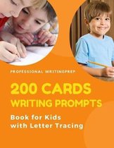 200 Cards Writing Prompts Book for Kids with Letter Tracing