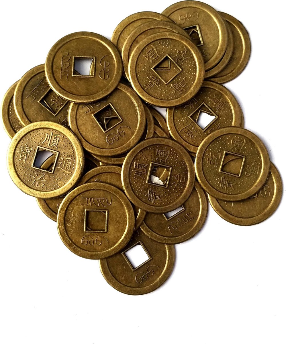 Geluksmunten - 10 stuks - Geluk - Chinese munt - Geluksmunt - Gift