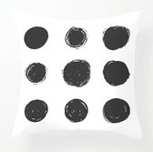 | Kussen Dots Black and White | Kussenhoes 45 x 45 cm