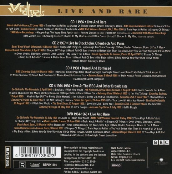 Live & Rare - Yardbirds
