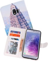 Temple 1 Bookstyle Hoesje Samsung Galaxy J4 2018